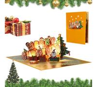 3D Cards 3D Christmas Card with Music and Light, Table Decoration for Celebrations and Memories: Birthday, Graduation, Family, School