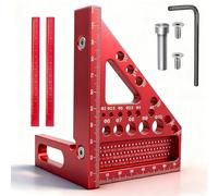 3D Carpenter Square,High Precision Speed Square,Precision Woodworking Tool,22.5-90 Angle Measurement Tool,Multi-functional Engineers Square with 2 Woodworking Pens for Engineers Wood working