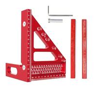 3D Carpenter Square - High Precision Woodworking Protractor with Angle Pin, 3D Multi Angle Carpenter Square - 22.5-90° Protractor, Includes 2 Pencils for Furniture Production, Woodworking DIY