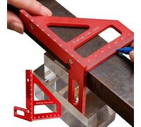 3D Carpenter Square | Homiladi 1Pcs Red 3D Multi Angle Carpenter & Multi-Purpose Carpenter's Triangle Square for DIY Projects, Engineering | 45/90 Degree Woodworking Square Protractor