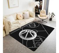 3D Carpets For Bedrooms Teenager Boy Kids Men Basketball Rugs Living Room Bedroom Decorations Floor Indoor Area Rugs Washable Non-Slip Rugs Pads Soft 80 X 160 Cm, Easy Clean /2702457801040