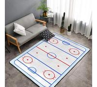 3D Carpets For Bedrooms Teenager Boy Kids Men Woodgrain Sports Hockey Puck Rugs Living Room Bedroom Decorations Floor Indoor Area Rugs Washable Non-Slip Rugs Pads Soft 140 X 200 Cm, Ea /7019964996017