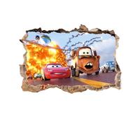 3D Cars Wallpaper Wall Decals Sticker for Kids Bedroom,Kids Baby Nursery Wall Decoration,Cartoon Poster Sticker Decor