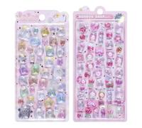 3D Cartoon Animal Stickers,Mini Pink Puffy Stickers for for Scrapbooks, Planner, Journals, Laptops, Phone Case Decoration
