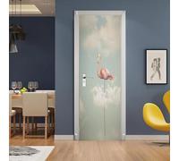 3D Cartoon Animals Birds Mural Sickers Door Sticker Wallpaper Decals Home Decoration Door Stickers for Interior Doors The Doors Vinyl 77 X 200 Cm - Children's Room Boys and Girls Room -21312695041858