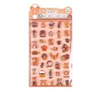3D Cartoon - Assorted Mini Animal Decals Pack, Adhesive, Cute Kids Toy, Waterproof Vinyl Decals | for Boys Girls Scrapbooking Phone Case Laptop Skateboard Luggage