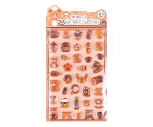 3D Cartoon - Assorted Mini Animal Decals Pack, Adhesive, Cute Kids Toy, Waterproof Vinyl Decals | for Boys Girls Scrapbooking Phone Case Laptop Skateboard Luggage