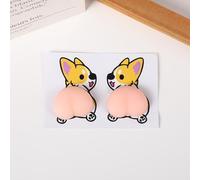 3D Cartoon Corgi Butt Sticker Squeezable Stress Relief Fidget Multi-use Anti-Collision Scratch Cover for Car Refrigerator Phone