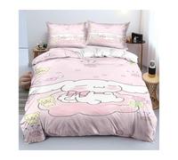 3D Cartoon Duvet Cover Set, Big Eared Dog Print, Soft Microfiber Bedding with Zipper Closure, Quilt Cover & Pillowcase for Single/Double Bed, Fade-Resistant, Perfect for Kids, Men & Women(Style-10,200