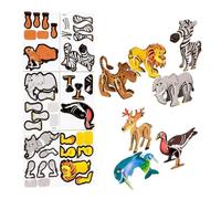 3D Cartoon Puzzle, Animal Building Set, Compact Bundle Play Blocks, Fun Design Features, Learning Accessory Category, Boys Girls Children Teens Home Kindergarten Holiday Party Daily Routine