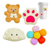 3D Cartoon Stickers - 4PCs Multicolor Cartoon Girls Stickers | Waterproof Cute 3D Sticker, Water Bottles Scrapbook Cute Sticker, Laptops Cartoons Decals, Hand Account Decals for Kids Boys Girls