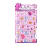 3D Cartoon Stickers | Embossed Adhesive Decorations - Toy with Mini 3D Animal Stickers | For Scrapbooking Diary Boys Students Laptop Phone Notebook