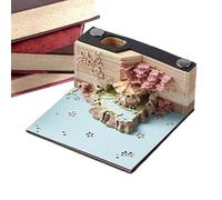3D Carving Paper Notes - 3D Notepad | Multi-purpose Vintage Patterns Engraving Planner, Sticky Notes Leave No for Offices, Christmas, Easter, Classrooms, Desks