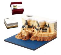 3D Castle Notepad Calendar, 2026 Desk Calendar Memo Pad, Time Piece Calendar, Desk Calendar 2026, Magic Castle Notepads, Christmas Desktop Gifts for Office Home Desktop Decor