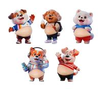 3D Cat Belly Stickers - Boring Notebook Free Class, 5 Pcs Squishy Fidget Decal, Soft Animal DIY, Sensory Toy, Decoration for Water Bottle Phone Case Laptop Kid Student Reward Usage