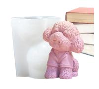 3D Cat Dog Silicone Mould, Cute Animal Candle Mold, Silicone Casting Molds, Reusable Dog/Cat Candle Making Mould for Epoxy Resin, Polymer, Clay, Plaster, Wax, Soap