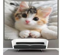 EVMILA 3D Cat Print Wall Blanket Home Decoration Bedding Poster Wall Art Tapestry Wall Hanging Tapestry Soft Polyester for Bedroom,Decorations Beach Blanket College Dorm 150cmx200cm