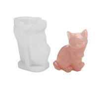 3D Cat Silicone Mould, Silicone Casting Molds, Soap Molds Animal Candle Moulds Reusable, Squishy Making, DIY Mold for Epoxy Resin, Polymer, Clay, Plaster, Wax, Soap (Cat Looking Back)