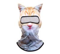 3D Cat Ski Balaclava Face Mask with Ears Cute Full Face Hood Masks Animal Mask Windproof UV Protection Winter Sports Masks with Ears for Bar Music Festivals Party Ski (B)