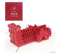 3D Cathedral Pop Up Greeting Card Customized Business Architecture Building Church Art Invitation Gifts Anniversary