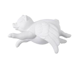 3D Ceramic Flying Pigs Wall Decor Ceramic Animal Walls Art Nordic Style Fly Pig Wall Mounted Ornament for Livingroom Bathroom 14 * 9cm