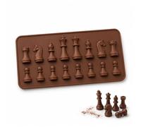 3D Chess Piece Silicone Mould, Easy Release Flexible Mould Tray for Candy, Jelly, Ice Cubes and DIY Craft Decoration, 1 Pack