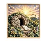 3D Christian Fabric Poke Art Kit for Adults, Pre-Cut Fabric Materials