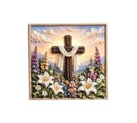 3D Christian Fabric Poke Art Kit, Includes A Nativity Scene | Includes Pre-cut Fabric Pieces, No Sewing Required, An Easy-to-start Textured Art Kit, Christian Gift Suitable