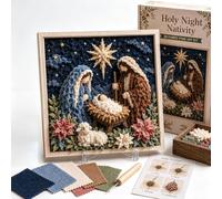 3D Christian Fabric Poke Art Kit, Pre-Cut Squares No-Sew DIY Craft | DIY Craft Set, Beginner-Friendly, Includes Tools, Textured Art, Religious Decor