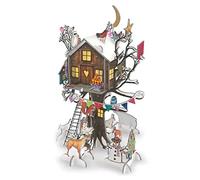 3D Christmas Advent Calendar Christmas Treehouse Pop & Slot Advent Calendar | Pop Up Advent Calendar Freestanding Advent Calendar | Advent Calendar House