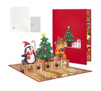 3D Christmas Cards - Christmas Card | Cash Holder Greeting Card for Holiday | Money Holders Greeting Supplies with Envelopes for Kids Teens Adults Family Friends Birthday Winter, Tree, Santa