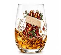 3D Christmas Glass Art Cup, Magical Christmas 3D Glass Cup Collection