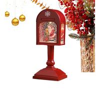 3D Christmas Lantern Snow Globe - Rotating Musical Figurine for Home, Table with 8 Holiday Songs, Winter Wonders Ornament for Coat, Living Room and Family Party Decoration,