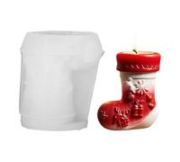3D Christmas Silicone Stocking Holders | Seasonal Holiday Candle Holders, Storage Jar for Home Decor, Planter, Crafts for