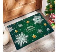 3D Christmas Snowflake Elk Welcome Entrance Doormat Decor Kitchen Hallway Balcony Rugs Living Room Carpet Bathroom Non-slip Mat-50x80cm