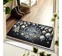3D Christmas Snowflake Print Machine Washable & Absorbent Rug Bathroom & Kitchen Mat Home Decor-60x90cm