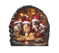 3D Christmas Stickers Colorful Mouse DIY Sticker, Eco-Friendly