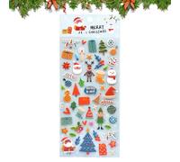 3D Christmas Stickers - DIY Stickers Christmas Decorations, 3D Scrapbooking Decals, for Scrapbooking Notebook PC Adults Gifts Party Rewards Class Gifts