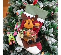 3D Christmas Stockings - Felt Xmas Stockings - Santa Sack - Reindeer - Snowman - Father Christmas (Reindeer)
