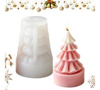 3D Christmas Tree Candle Mould, Silicone for DIY Soap Resin Craft Set Kit | Non Stick Silicone, Simple Release, Reusable for Candle Soap Resin DIY Craft Home Kitchen Workshop Studio Class Project Set