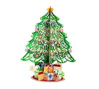 3D Christmas Tree Greeting Card for Written Holiday Wishes | and Tabletop Display