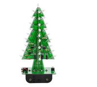 3D Christmas Tree LED DIY Soldering Kit, with Light Colorful Flash Circuit LED DIY Module PCB Board Educational Electronics Project for Beginners Teens Enthusiasts