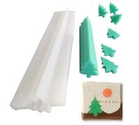 3D Christmas Tree Long Tube Silicone Mould Pine Chocolate Column Sweets Mould Handmade Candles Soap Mould Making Supplies