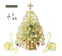 3D Christmas Tree Making Beads - Fairy Shiny Festive Craft with Mini Tree