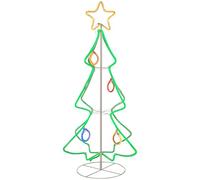 3D Christmas Tree Neon Rope Light Silhouette
