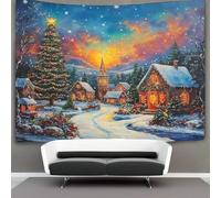 3D Christmas Tree Printed Wall Blanket Home Decoration Bedding Poster Wall Art Tapestry Tapestries Wall Hanging Soft Polyester for Unisex Children Bedroom/Living Room/Dorm/Curtain 130cmx150cm