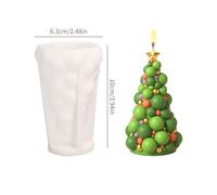 3D Christmas Tree Scented Candle Silicone Mold DIY Casting Wax Aromatherapy Gypsum Molds for Making Christmas Crafts