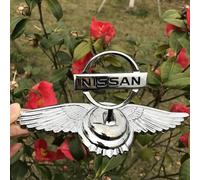 3D Chrome Car Emblems for Nissan X-TRAIL, Easy Installation Hood Badge, Stylish Metal Auto Symbol with Adhesive Backing,B