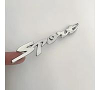 3D Chrome Sport Car Emblem Badge Decal for Audi A6 Avant C8 2018-2024, Metal Letter Fender Trunk Sticker Waterproof Exterior Accessory 1 Piece,Silver