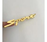 3D Chrome Sport Car Emblem Badge Decal for Opel Vauxhall Adam Antara Astra J K L Combo Corsa D E F Crossland X, Metal Letter Fender Trunk Sticker Waterproof Exterior Accessory 1 Piece,Gold